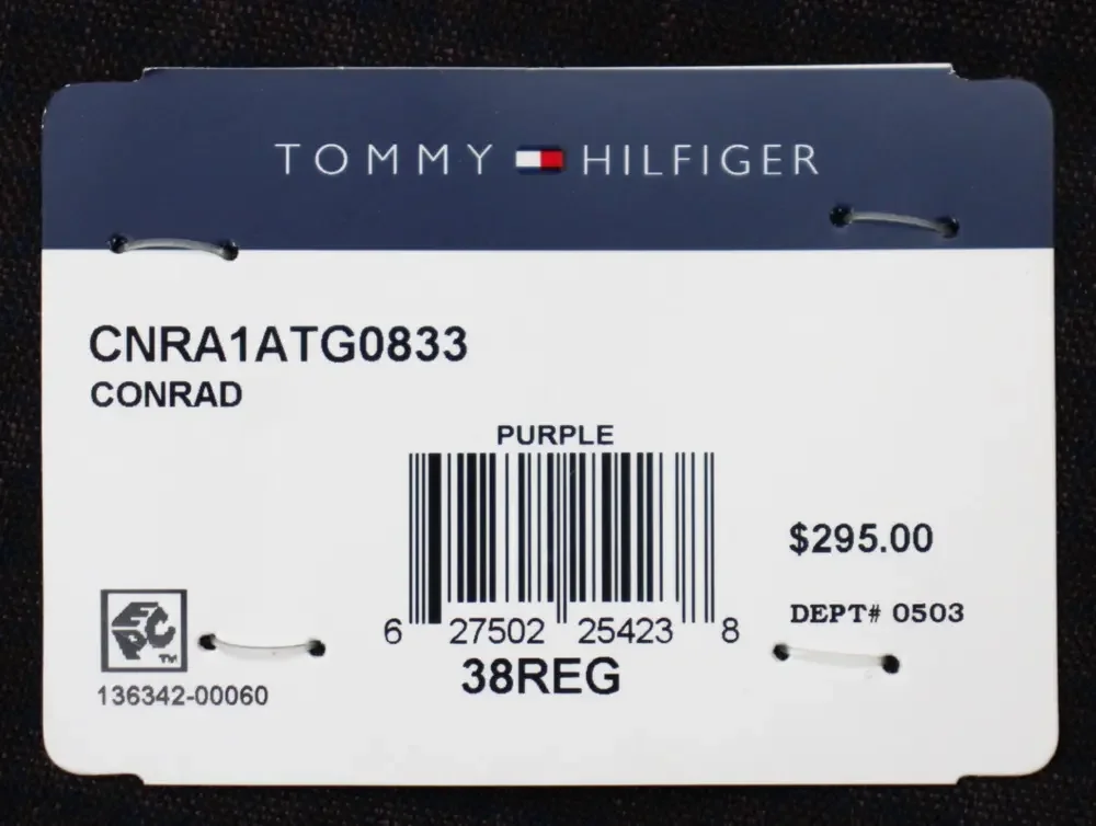 Tommy Hilfiger Sport Coat 38 R Mens Modern Fit Purple Check Flex Blazer Jacket